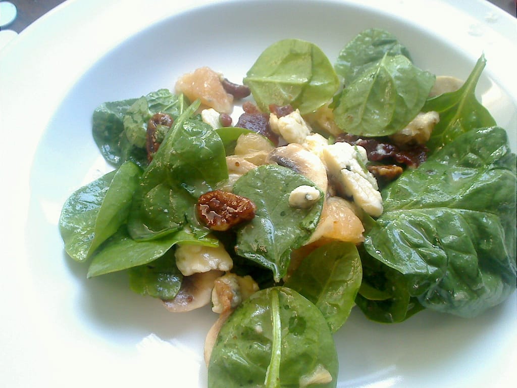 Spinach Grapefruit Salad with Bacon Dressing The Good Plate
