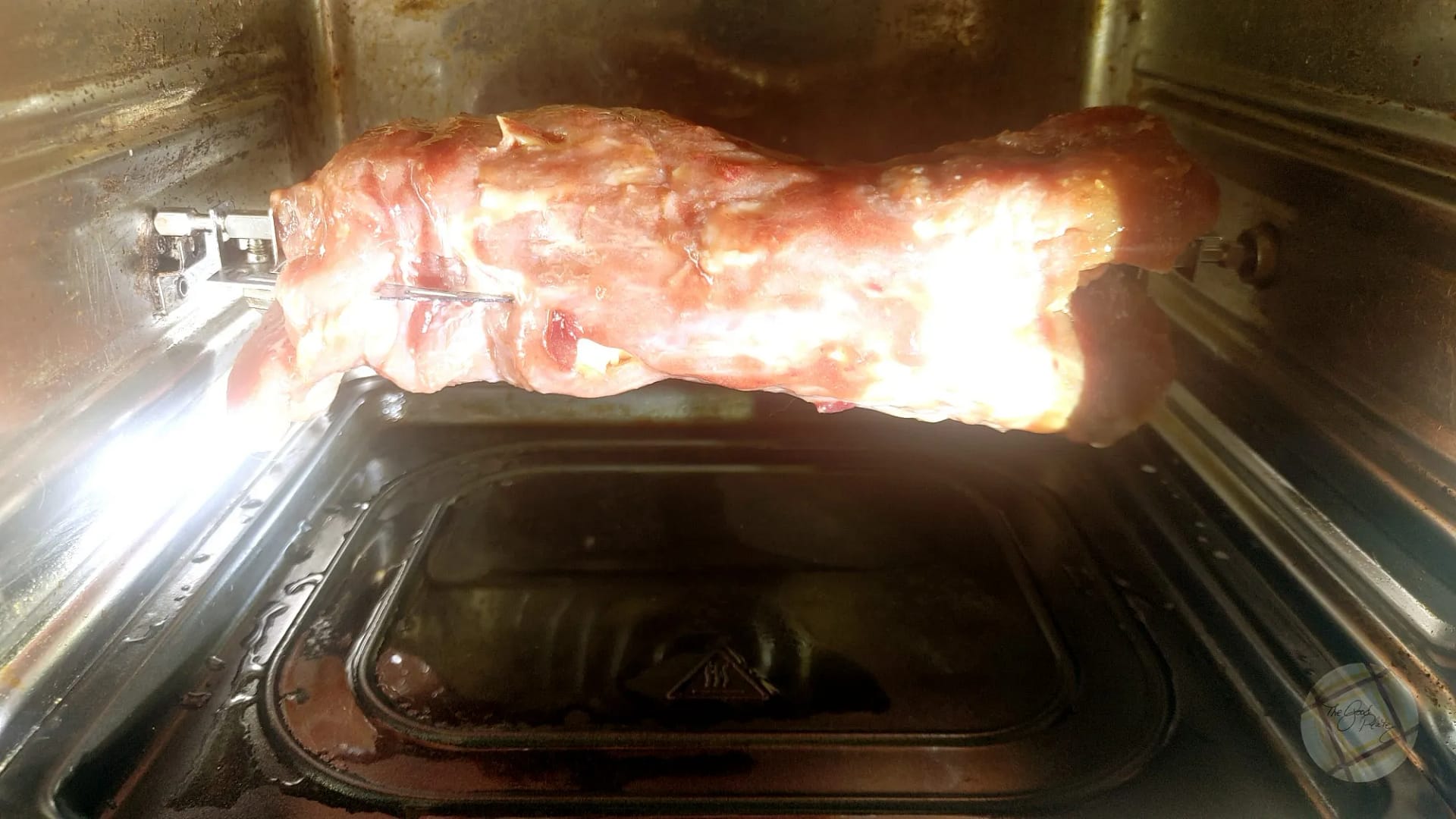 firework pork loin in the rotisserie