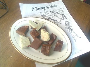 Peppermint and Cappuccino Fudge for a Children's Christmas Party