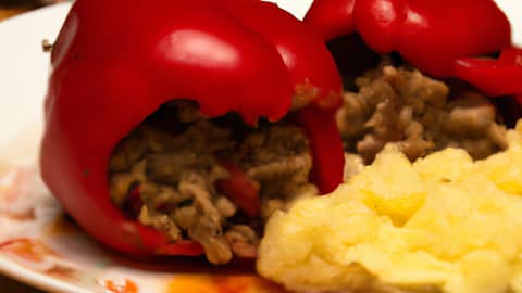 corned beef risotto peppers