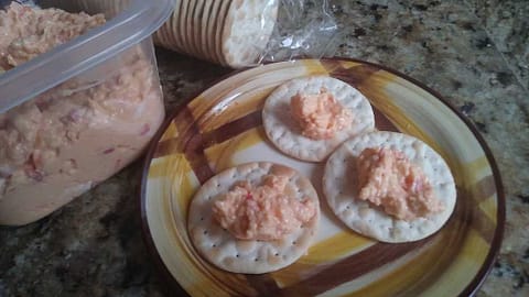 Pimento Cheese Spread and Crackers