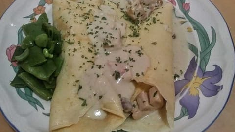 Chicken and Blue Cheese Crepes