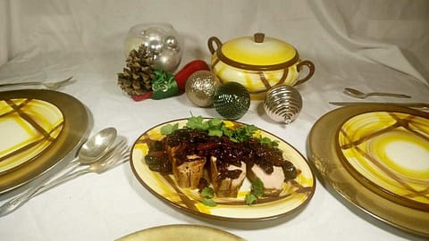 Sous Vide Pork Loin with Cranberry Cherry Reduction